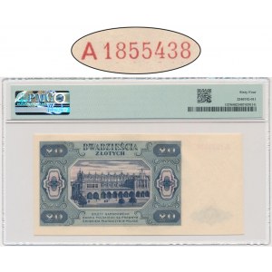 20 złotych 1948 - A - PMG 64 - JEDNOLITEROWA