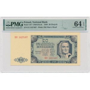 20 złotych 1948 - EU - PMG 64 EPQ