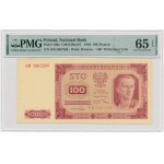 100 złotych 1948 - GW - z ramką - PMG 65 EPQ - RZADKOŚĆ