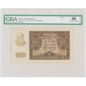 100 złotych 1940 - D - GDA 66 EPQ