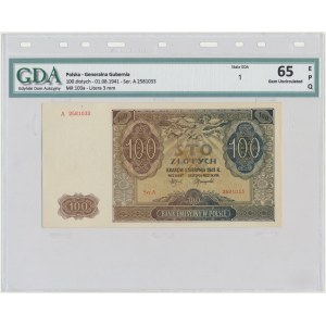 100 złotych 1941 - A - GDA 65 EPQ