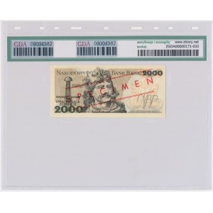 2.000 złotych 1979 - WZÓR - S 0000000 - No.0225 - GDA 66 EPQ