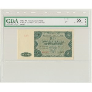 20 gold 1947 - C - GDA 55 EPQ