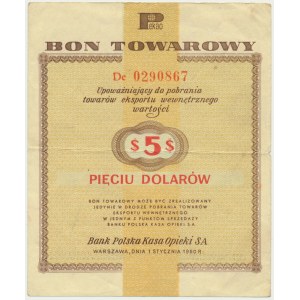 Pewex, 5 dolarów 1960 - De - z klauzulą -