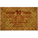 Danzig, 10 Pfennige 1923 - October - watermark ZIGZAG -