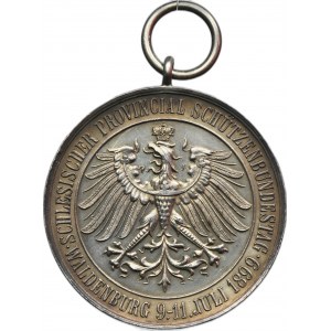 Slezsko, medaile střeleckého bratrstva Wałbrzych 1899 - VELMI ZRADKÉ