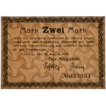 Danzig, 2 Mark 1914 - watermark spades - PMG 55 NET - without Ungültig -