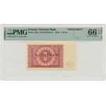 1 gold 1946 - SPECIMEN - PMG 66 EPQ - black overprint