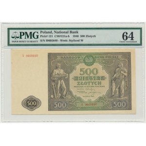 500 zloty 1946 - I - PMG 64