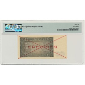 2 złote 1948 - SPECIMEN - B 1234567 - PMG 66 EPQ