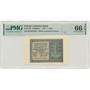1 złoty 1941 - BC - PMG 66 EPQ