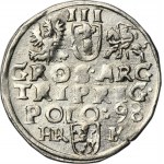 Sigismund III Vasa, 3 Groschen Fraustadt 1598 - RARE, ligature HR