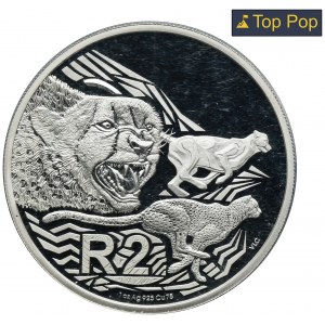 South Africa, 2 Rand 2016 Cheetah - PCGS PR70 DCAM