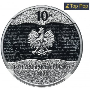 10 złotych 2021 100. rocznica Konstytucji Marcowej - NGC PF70 ULTRA CAMEO
