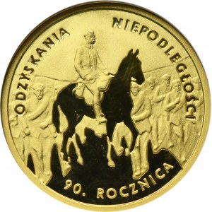 50 złotych 2008 90. Rocznica Odzyskania Niepodległości - GCN PR70