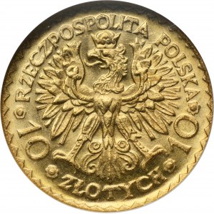10 złotych 1925 Chrobry - NGC MS65