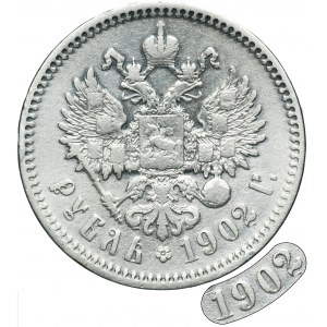 Russia, Nicholas II, Rouble Petersburg 1902 AP