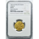 Netherlands, Province of Utrecht, Ducat 1593 - NGC AU55 - ex. Grain Collection