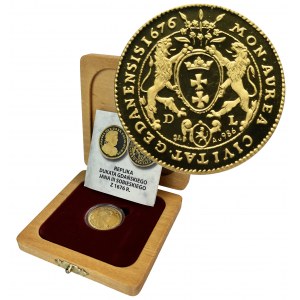 REPLICATION, John III Sobieski, Ducat Gdansk 1676