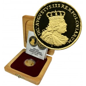 REPLIKACE, August III Sas, Ducat Leipzig 1754