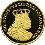 REPLIKACE, August III Sas, Ducat Leipzig 1754