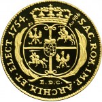 REPLIKACE, August III Sas, Ducat Leipzig 1754