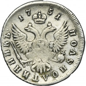 Russia, Elżbieta, Polupoltinnik Moscow 1751 ММД A