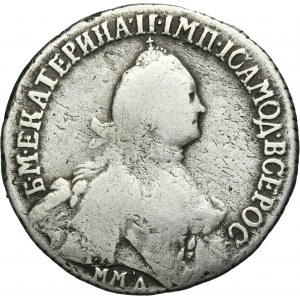 Russia, Catherine II, Polupoltinnik Moscow 1765 ММД ЕI TI