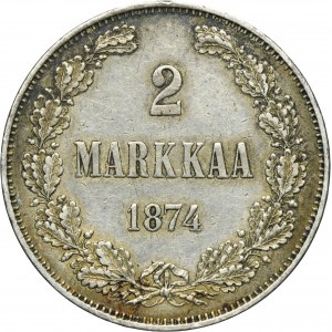 Finland Autonomy, Alexander II, 2 Markka Helsinki 1874