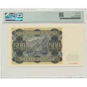 500 złotych 1940 - B - PMG 64