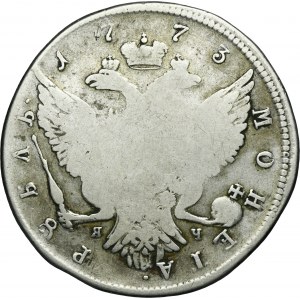 Russia, Catherine II, Rouble Petersburg 1773 СПБ ЯЧ ТИ