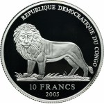 Democratic Republic of the Congo, 10 Francs 2005 John Paul II