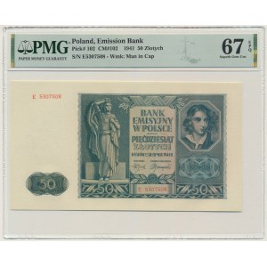50 złotych 1941 - E - PMG 67 EPQ
