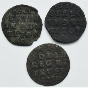 Lot, Russian occupation of Prussia, Elizabeth, Schillng Königsberg (3 pcs.)