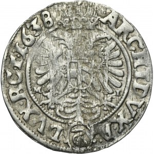 Silesia, Habsburg rule, Ferdinand III, 3 Kreuzer Breslau 1638 MI