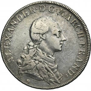 Germany, Margrave of Brandenburg-Ansbach, Christian Friedrich Karl Alexander, Thaler Schwabach 1775 S