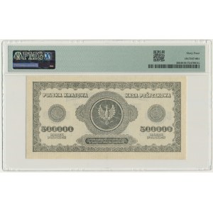 500.000 marek 1923 - B - 7 cyfr - PMG 64