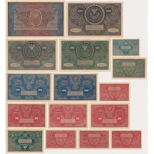 Zestaw, 1/2-5.000 marek 1919-20 (16 szt.)