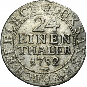 Augustus III of Poland, 1/24 Thaler Dresden 1752 FWôF