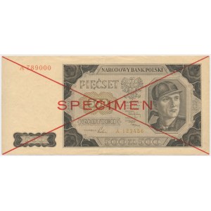 500 zloty 1948 - SPECIMEN - A -.