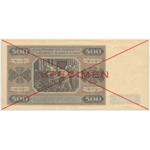 500 zloty 1948 - SPECIMEN - A -.