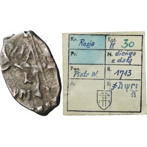 Russia, Peter I, Kopeck Moscow 1713 - ex. Kałkowski