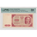 100 złotych 1948 - U - ILUSTROWANY W KATALOGU CZ.MIŁCZAKA - PMG 30