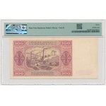 100 złotych 1948 - U - ILUSTROWANY W KATALOGU CZ.MIŁCZAKA - PMG 30