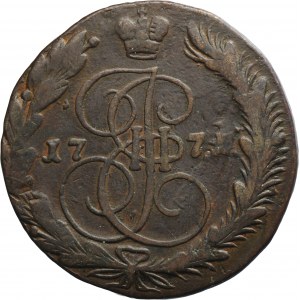 Russia, Catherine II, 5 Kopeck Jekaterinburg 1771 EM - thick planchet