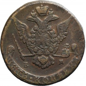 Russia, Catherine II, 5 Kopeck Jekaterinburg 1771 EM - thick planchet