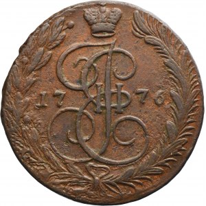 Russia, Catherine II, 5 Kopeck Jekaterinburg 1776 EM - thick planchet