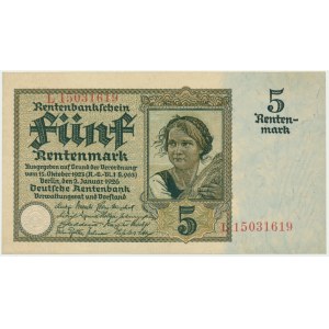 Germany, 5 Rentenmark 1926