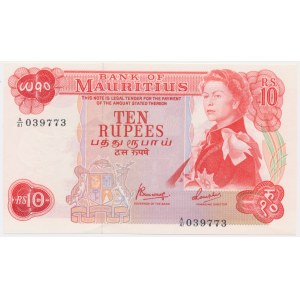 Mauritius, 10 Rupees (1967-1982)