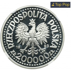 200.000 złotych 1993 Kazimierz IV Jagiellończyk, Półpostać - NGC PF70 ULTRA CAMEO